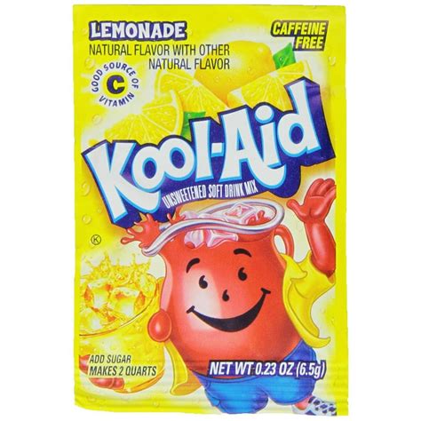 192 Packs Kool Aid Lemonade Unsweetened Soft Drink Mix 023 Ounce