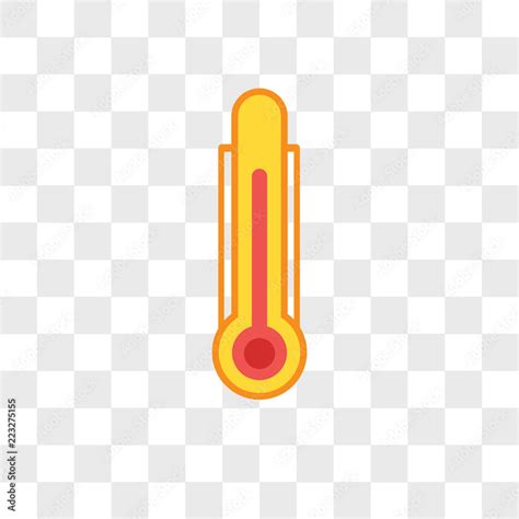 Temperature vector icon isolated on transparent background, Temperature ...