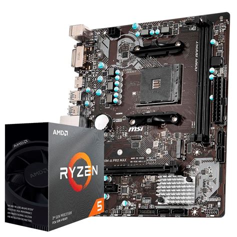 Kit Processador AMD Ryzen 5 3600 Cache 32MB 3 6GHz Sem Vídeo Placa