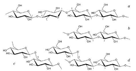 Structure Of Various D Glucans A Cereal Mixed Linkage