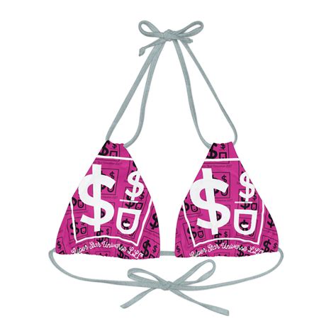 Strappy Triangle Bikini Top Aop Walmart