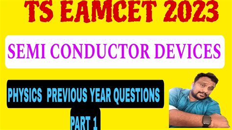 Semi Conductor Devices Eamcet Eamcet Physics Pyq Part