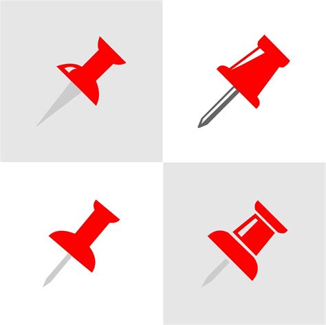 Red pin icon with various types 19494235 Vector Art at Vecteezy