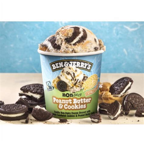 Ben And Jerry S Non Dairy Peanut Butter And Cookies Frozen Dessert 16 Oz Fry’s Food Stores