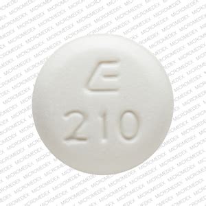 E 210 Pill White Round 9mm - Pill Identifier