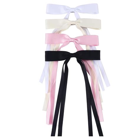 Pcs Hair Clips For Women Tassel Ribbon Bowknot Hair Clips With Long