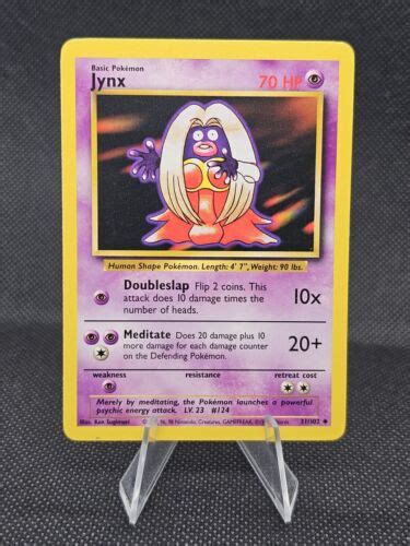 Jynx 31 102 Base Set Unlimited Pokemon TCG Card Vintage WOTC Uncommon