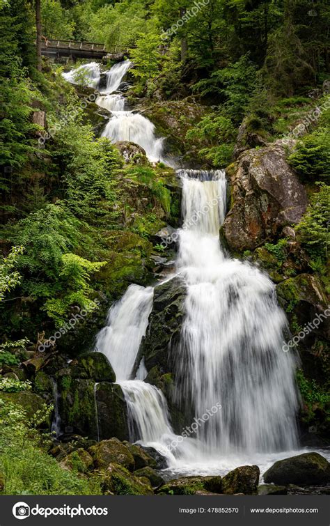 Vertical Shot Magnificent Triberg Waterfall Black Forest Captured