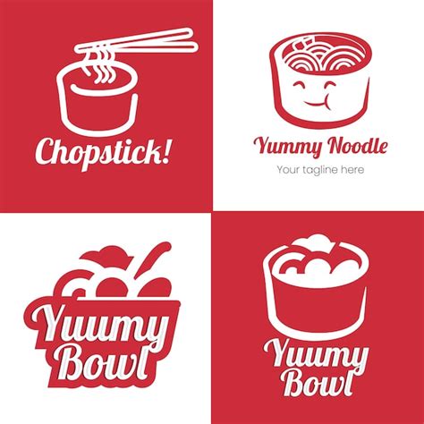 Premium Vector | Noodle food logo pack