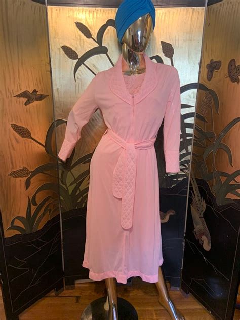 Vintage S Nightgown Robe Peignoir Lingerie Set Gem
