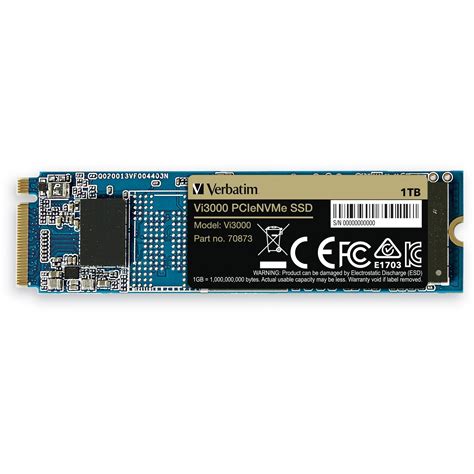 Verbatim Vi3000 1 TB Solid State Drive M 2 2280 Internal PCI