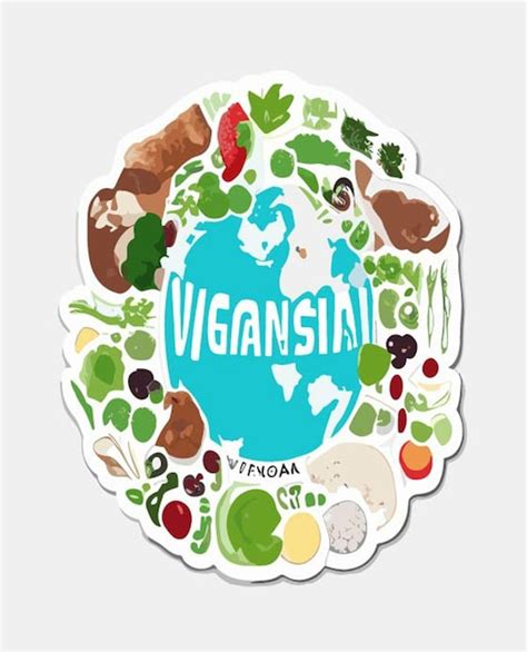 Pegatina Fondo Blanco D A Mundial Del Veganismo Vector Premium