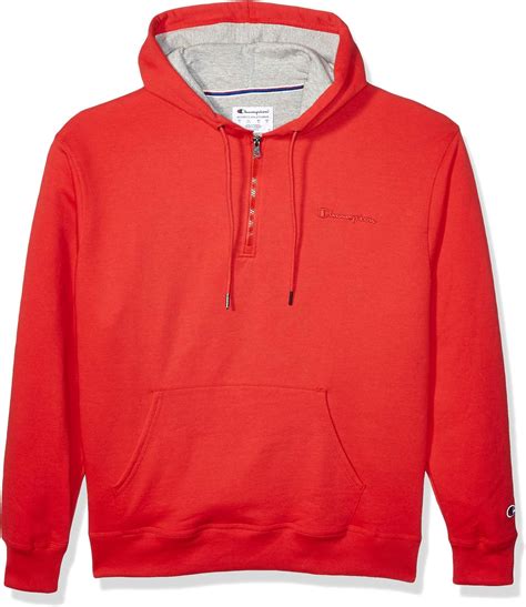 Champion Mens Powerblend 14 Zip Hoodie At Amazon Mens Clothing Store