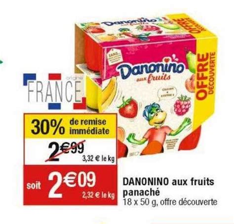 Promo Danonino Aux Fruits Panach Chez Cora