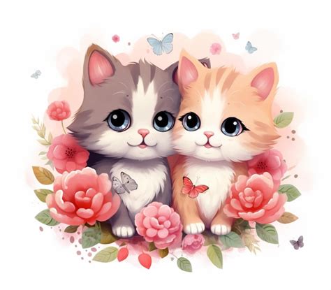 Premium AI Image There Are Two Kittens Sitting Next To Each Other