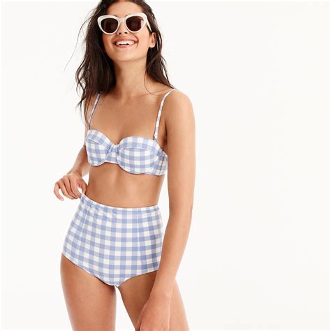 J Crew High Waisted Bikini Bottom