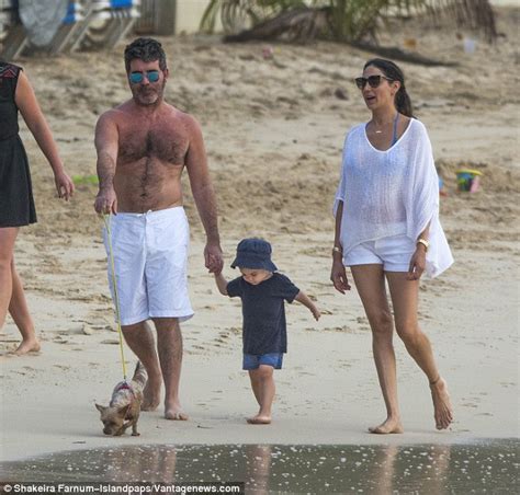 Simon Cowell And Lauren Silverman Enjoy A Stroll With Son Eric In Barbados Daily Mail Online