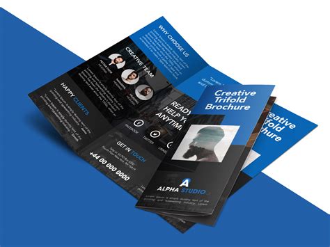 Creative Agency Trifold Brochure Free Psd Template Psdfreebies