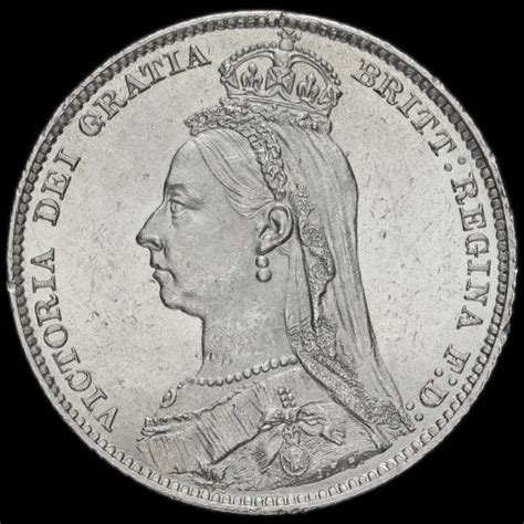 1890 Queen Victoria Jubilee Head Silver Shilling