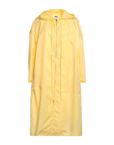 Mm Maison Margiela Yellow Womens Full Length Jacket Yoox Maison