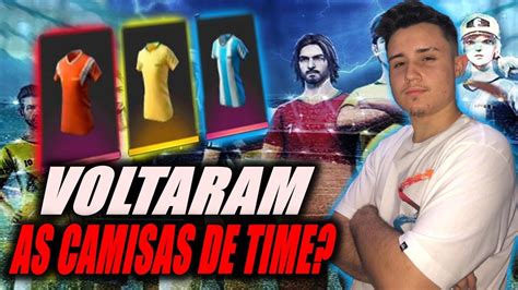 FREE FIRE AO VIVO AS CAMISAS DE TIME VOLTARAM GARRANTE JÁ A SUA