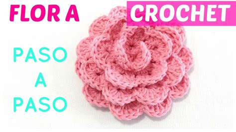 Flor A Crochet Paso A Paso Sin Perder Detalle ENGLISH Subtitles YouTube