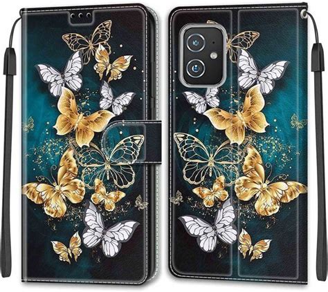 Tui Portefeuille Clapet D Papillon Bleu Pour Samsung Galaxy Quantum