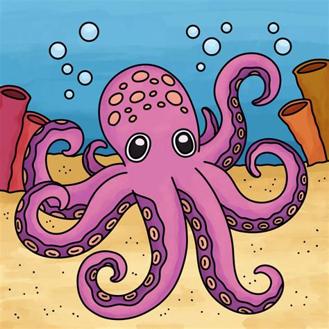 drawing easy octopus