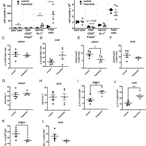 High Dose Tofacitinib Treatment Does Not Prevent Weight Loss And