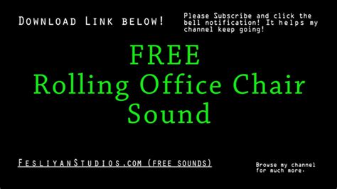 Rolling Office Chair Free Sound Effect Various Versions Youtube