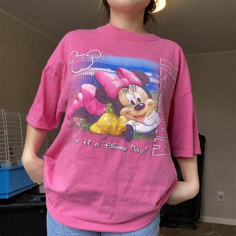 Disney Women S Pink T Shirt Depop