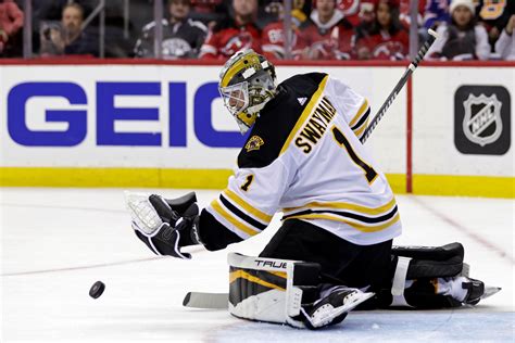 Jeremy Swayman 'couldn't be happier' staying with Bruins after arbitration