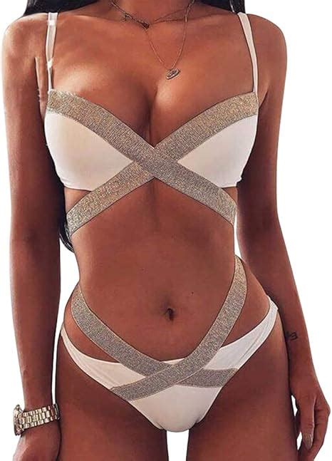 Dehots Sexy Damen Bikini Push Up Set Bademode Badeanzüge Bikinis für