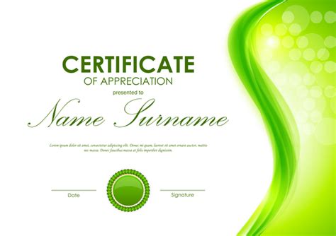 Green Certificate Template