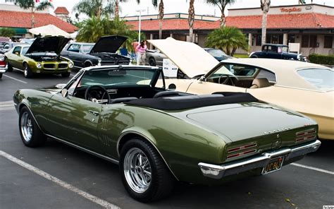 1967 Pontiac Firebird Convertible With Top Down Verdoro Green Poly