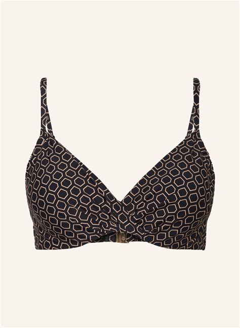 Hot Stuff B Gel Bikini Top In Schwarz Beige