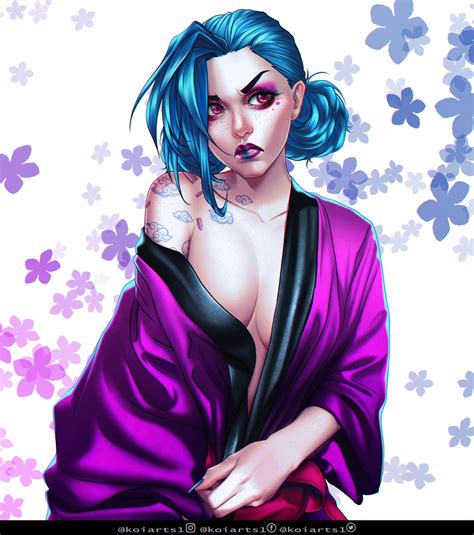 Jinx Hot Kimono League Of Legends By Koiarts On Newgrounds