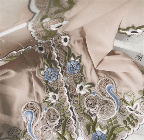 PO Kebaya Classic Nude Blue Non Nik