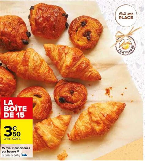 Promo Mini Viennoiseries Pur Beurre Chez Carrefour Icatalogue Fr