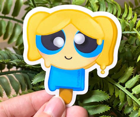 Bubbles Popsicle Sticker Powerpuff Girls Inspired Semi-Matte | Etsy