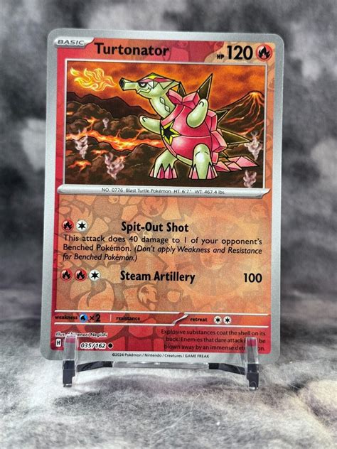 Pokemon SV05 Temporal Forces Turtonator 035 162 Reverse Holo