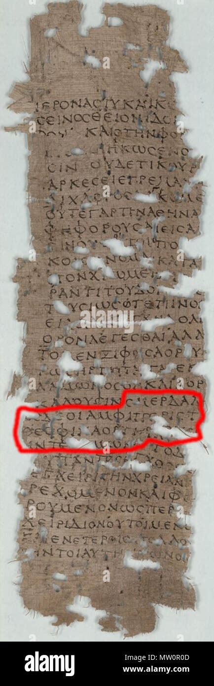 English Poxyxx 2260 I Oxyrhynchus Papyrus Xx 2260 Column I