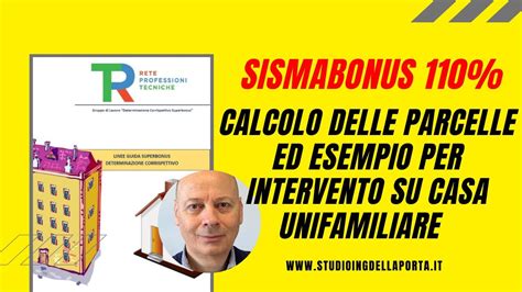 Sismabonus Calcolo Delle Parcelle Professionali Ed Esempio Con