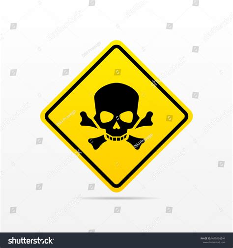 Hazard Warning Sign Skull Bones Toxic Stock Vector Royalty Free