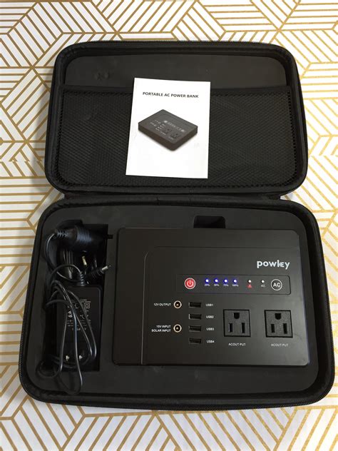 Powkey 200watt Portable Power Bank With Ac Outlet And Travel Case