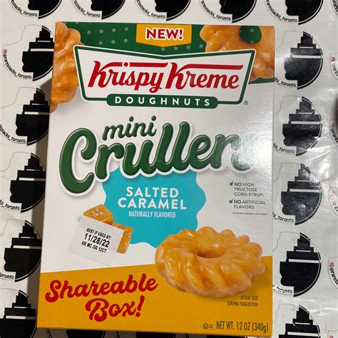 Krispy Kreme Mini Crullers Salted Caramel Raresnackstoronto