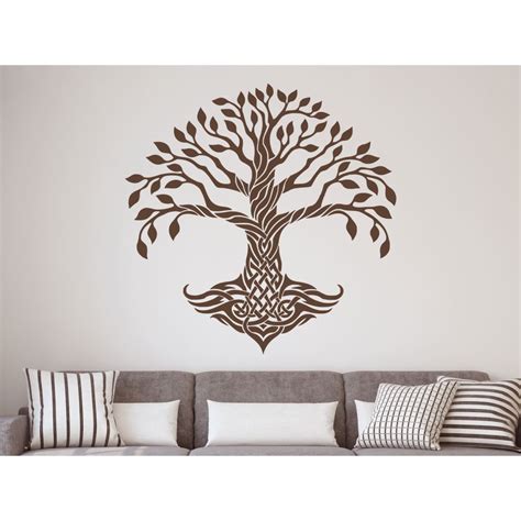 Wallsticker Tree of Life Keltiskt Livets Träd Världsträd Yggdrasil