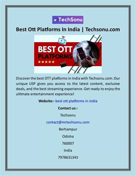 PPT Best Ott Platforms In India Techsonu PowerPoint Presentation