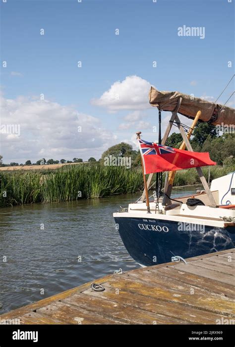 Boat moorings on the Norfolk Broads Stock Photo - Alamy