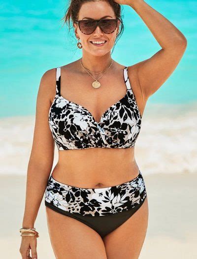 Plus Size Beach Babe White Triangle Triple String Bikini